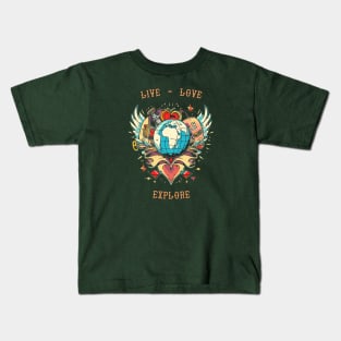 Live Love Explore Kids T-Shirt